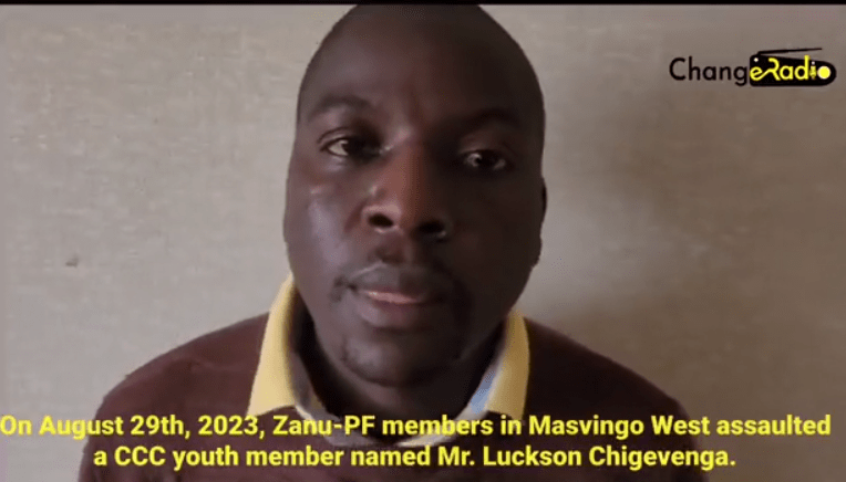 Post-Election Violence in Masvingo West: Zanu-PF Members Assault CCC Youth Member