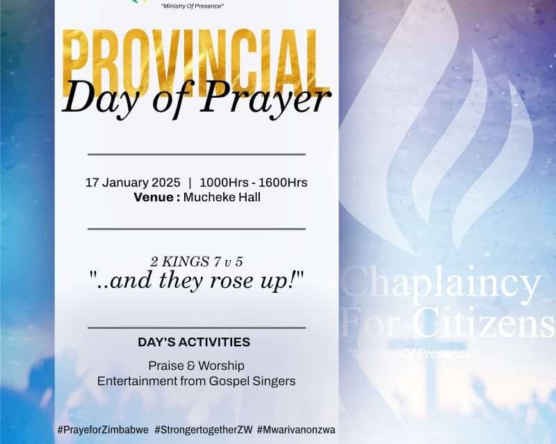 Masvingo Citizens Gather for National Prayer in Mucheke Hall, today